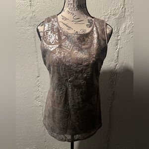 Banana Republic Pewter and silver sequined tank